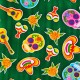 Green Calaveras oilcloth