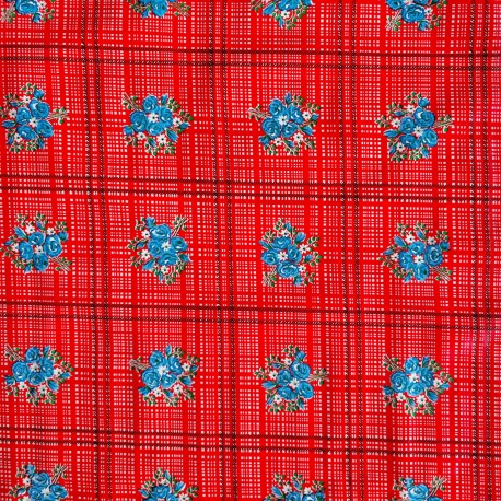 Red Ramitos Oilcloth