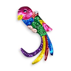 Décoration en étain Perroquet