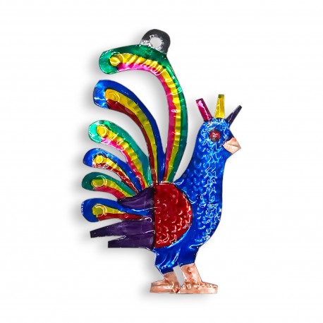 Peacock Tin ornament