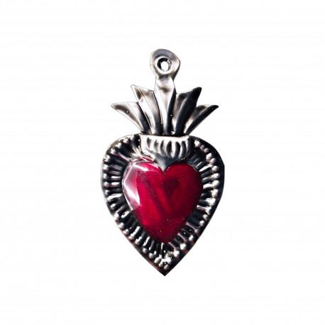 Sagrado corazón con llama