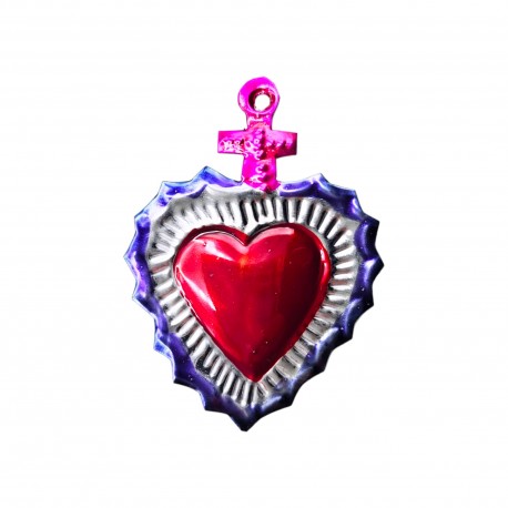 Coeur sacré avec croix Jaune