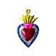 Coeur sacré avec flamme Vert
