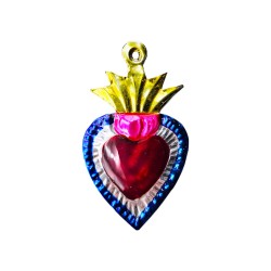Coeur sacré avec flamme Jaune