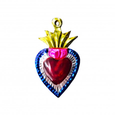 Coeur sacré avec flamme Jaune