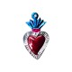 Tin sacred heart with blue flame