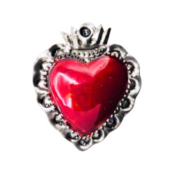 Petit coeur sacré transpercé Rose