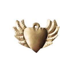 Gold Small winged sacred heart