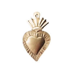 Gold Tin flaming sacred heart