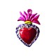 Pink Tin flamming sacred heart