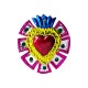 Pink Mayan halo Tin sacred heart
