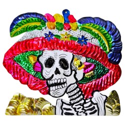 Red Large Catrina ornament