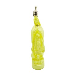 Light yellow Virgin of Guadalupe bottle