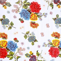 Wachstuch Crisantemos Weiß