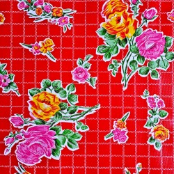 Red Rosedal oilcloth