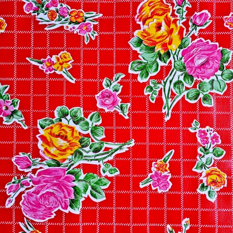 Red Rosedal oilcloth