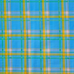 Turquoise Plaid oilcloth