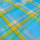 Turquoise Plaid oilcloth