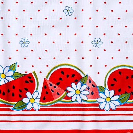 Red Sandia oilcloth