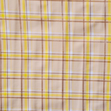 Beige Plaid oilcloth