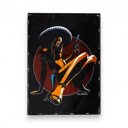 Grand magnet Crâne Bordeau