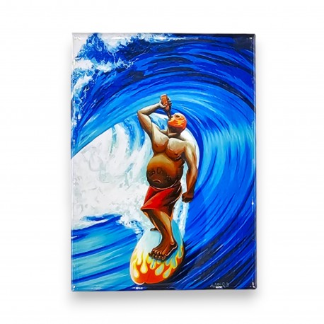 Grand magnet Crâne Bordeau