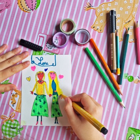 Toile cirée Rayas Bleu