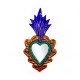 Colorful Exvoto heart mirror