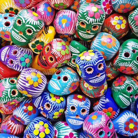 Petit crâne mexicain Noir