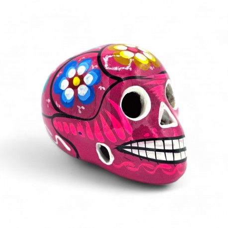 Calavera mexicaine fleurie 10 cm