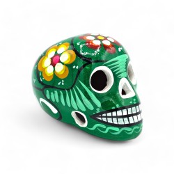 Calavera mexicaine fleurie 10 cm