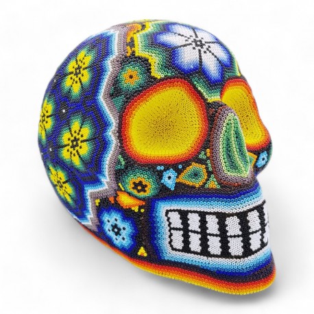 20 cm Huichol beaded skull