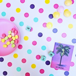 Pink Confetti oilcloth