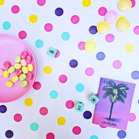 Pink Confetti oilcloth
