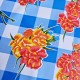 Blue Claveles oilcloth