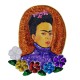 Patch sequins Frida coeur Rose