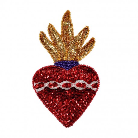 Sacred heart Sequin patch