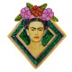 Patch sequins Frida coeur Rose