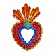 Sacred heart with 3 flames and mirror