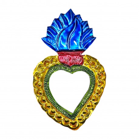 Grand coeur sacré à miroir Dentelle