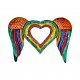 Winged Sacred heart with mirror