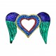 Winged Sacred heart with mirror