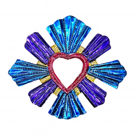 Grand coeur sacré à miroir Dentelle