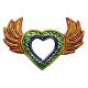 Coeur sacré ailé à miroir