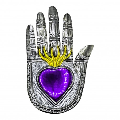 Large hand with sacred heart