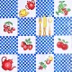 Blue Cafeterita oilcloth