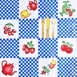 Wachstuch Cafeterita Blau