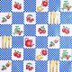 Blue Cafeterita oilcloth