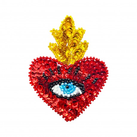 Sacred heart Sequin patch
