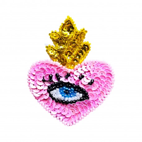 Patch sequins Coeur sacré